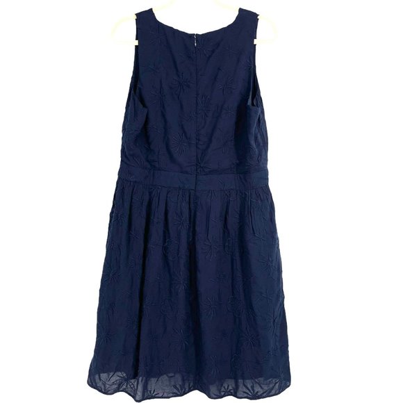 LOFT summer dress Navy sleeveless size 10 - Picture 2 of 5